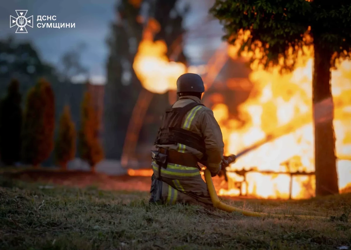 Russian strikes damage two gas stations in Ukraine's Sumy PHOTO