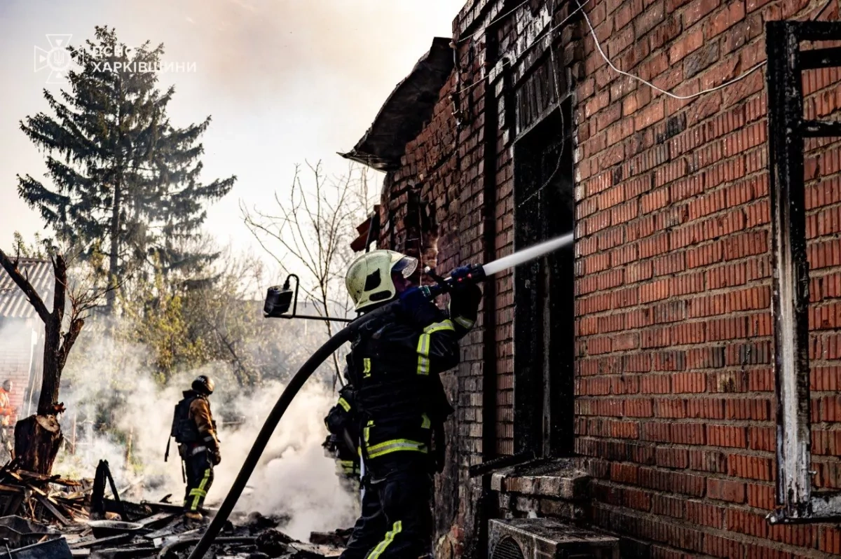 Russian drone strike hits Kharkiv residential area, injures two women PHOTO