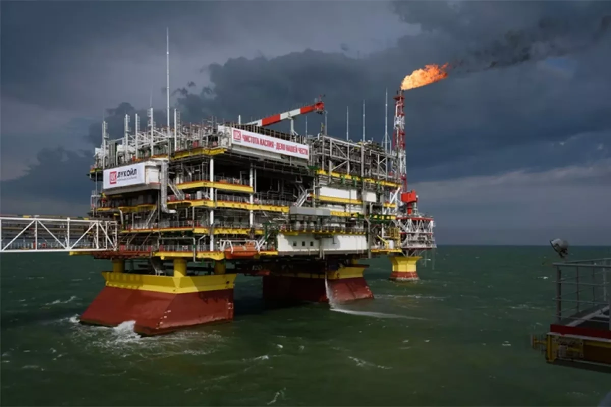 Ukrainian drones strike Russian oil platforms in Caspian Sea