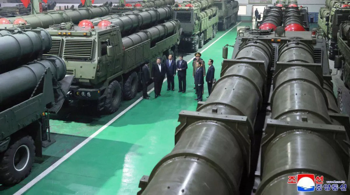 North Korean leader inspects munitions plant, hails rocket launcher production PHOTO
