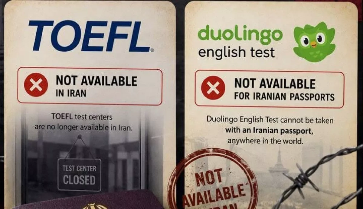 Students protest after US sanctions cut Iranians off from TOEFL test