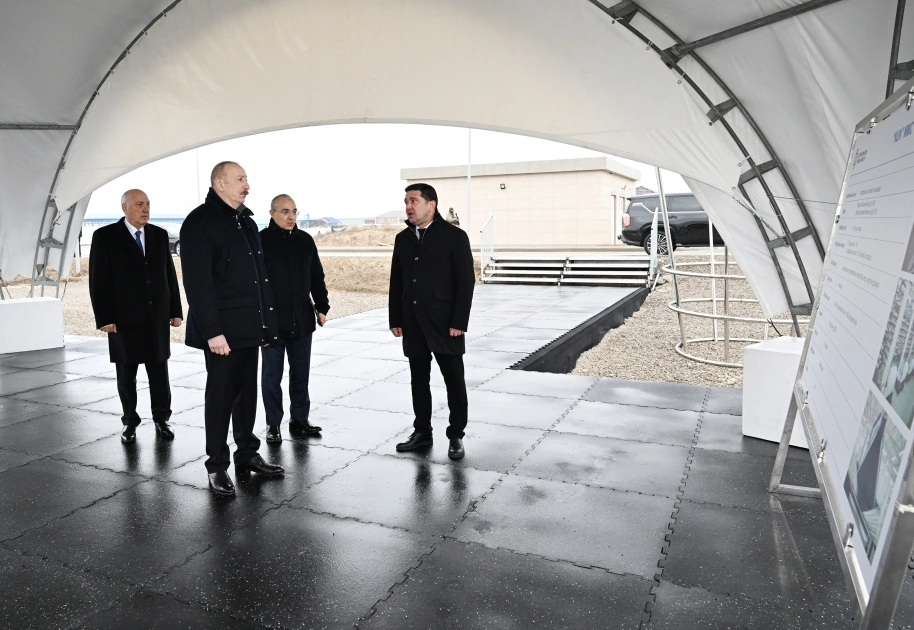 President Ilham Aliyev lays foundation stone for polypropylene and laminated bag production facility in Sumgayit Industrial Park (PHOTO)
