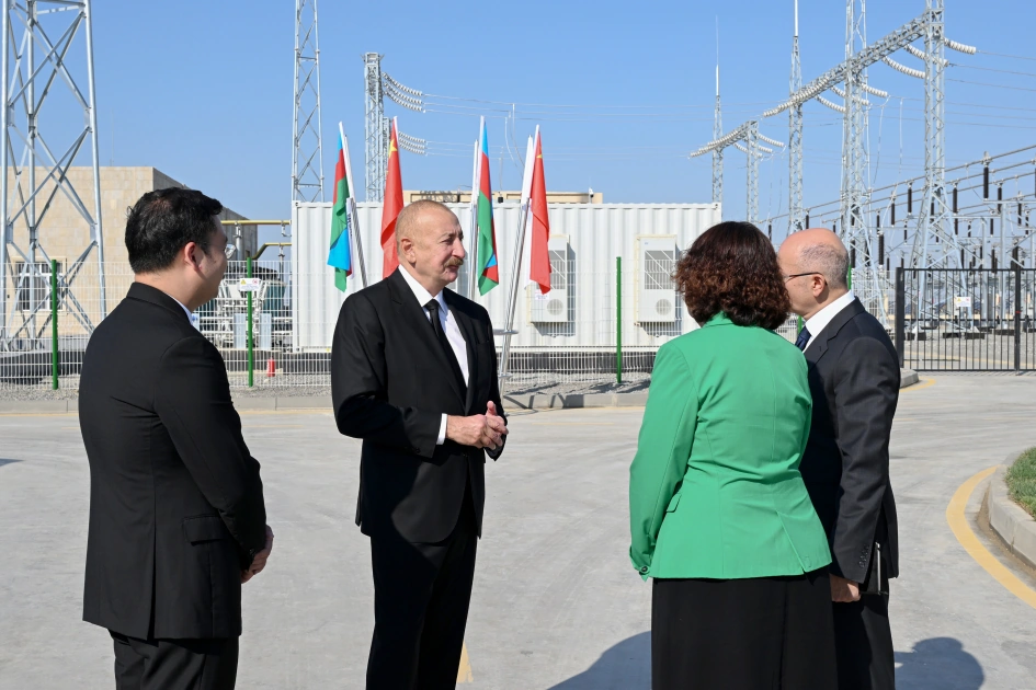 President Ilham Aliyev attends inauguration of “Gobustan” Solar Power Plant (PHOTO)