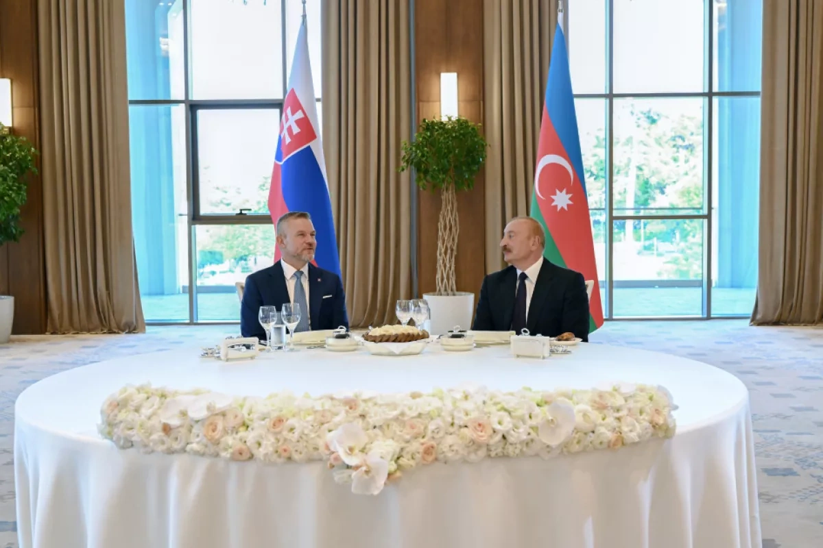 Azerbaijani president hosts official luncheon for Slovak counterpart in Khankendi PHOTO