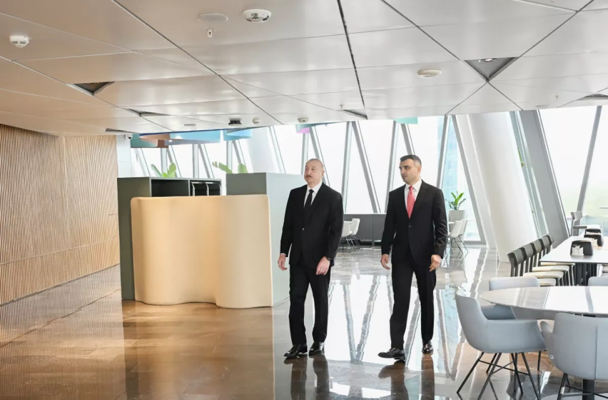 Azerbaijani president inaugurates new Central Bank administrative building PHOTO
