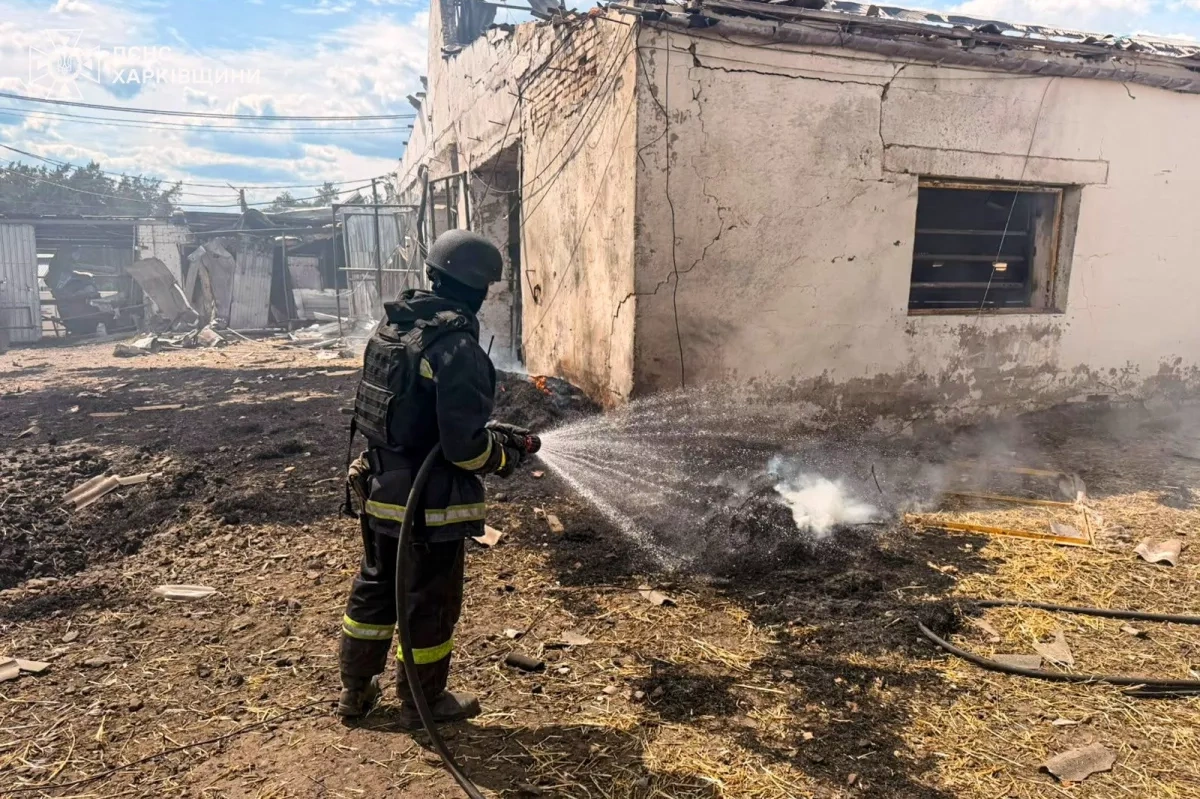 Russian drone strikes firefighters battling blaze at Zaporizhzhia petrol station PHOTO
