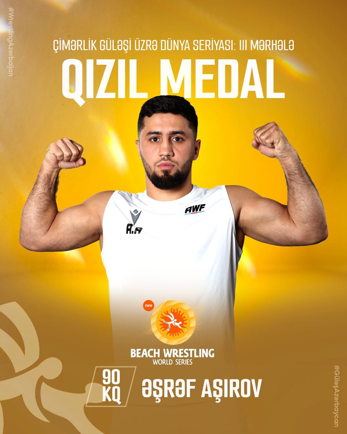 Azerbaijani wrestlers win two medals at Beach Wrestling World Series stage (PHOTO)
