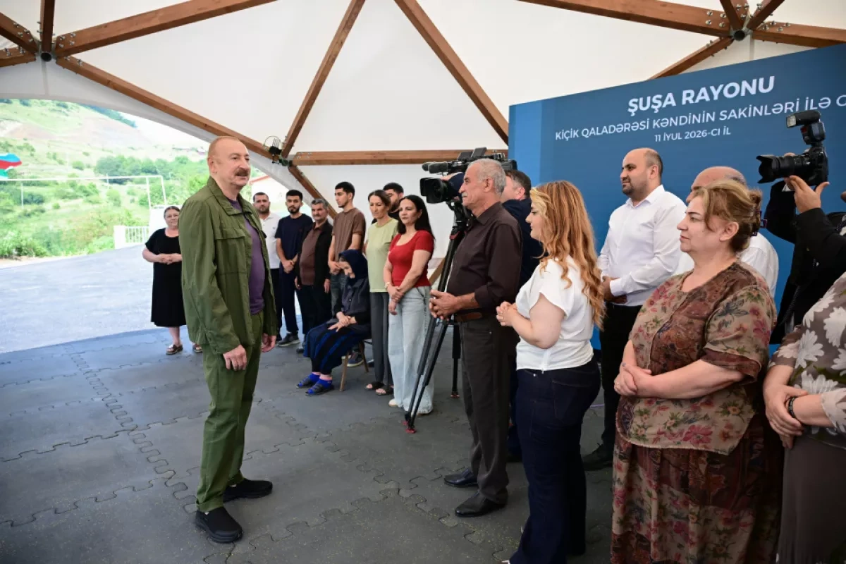 President Aliyev reviews village restoration efforts in Shusha district PHOTO