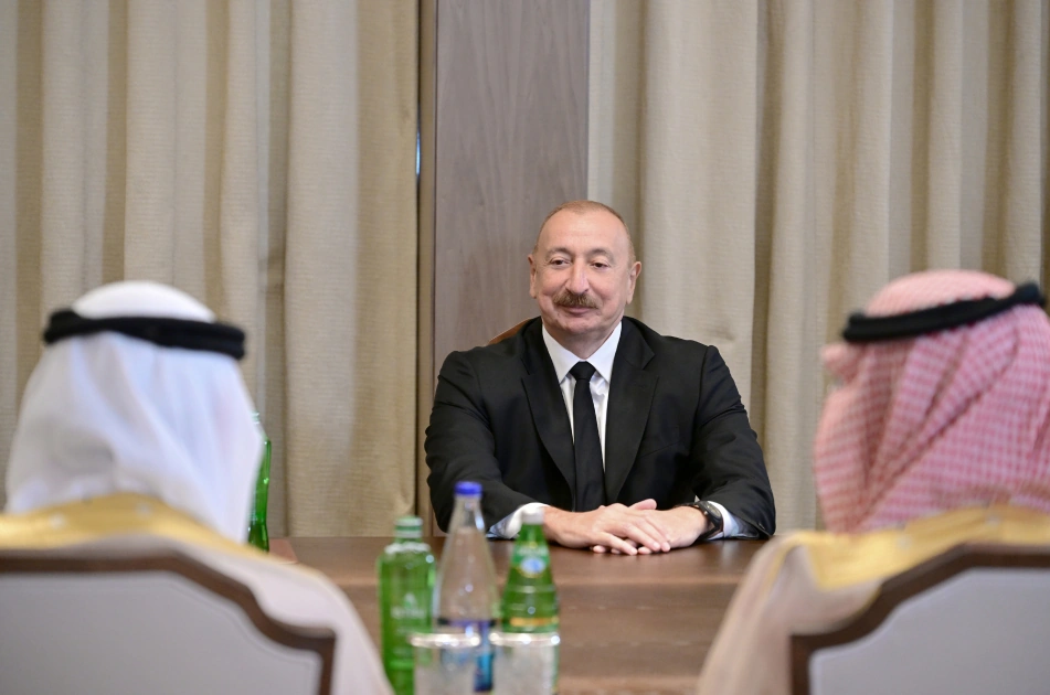 President Ilham Aliyev receives delegation of leaders of member organizations of Arab Coordination Group (PHOTO)