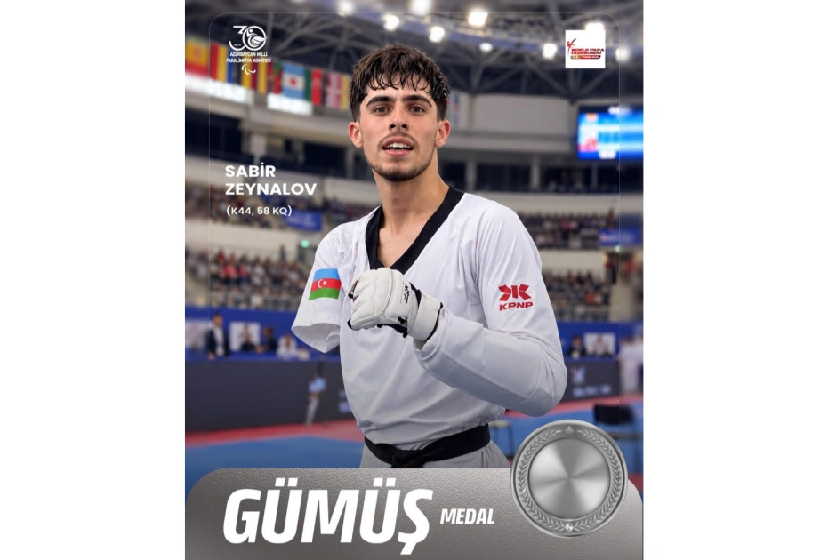Azerbaijani para-taekwondo athlete wins silver medal at Grand Prix in Paris