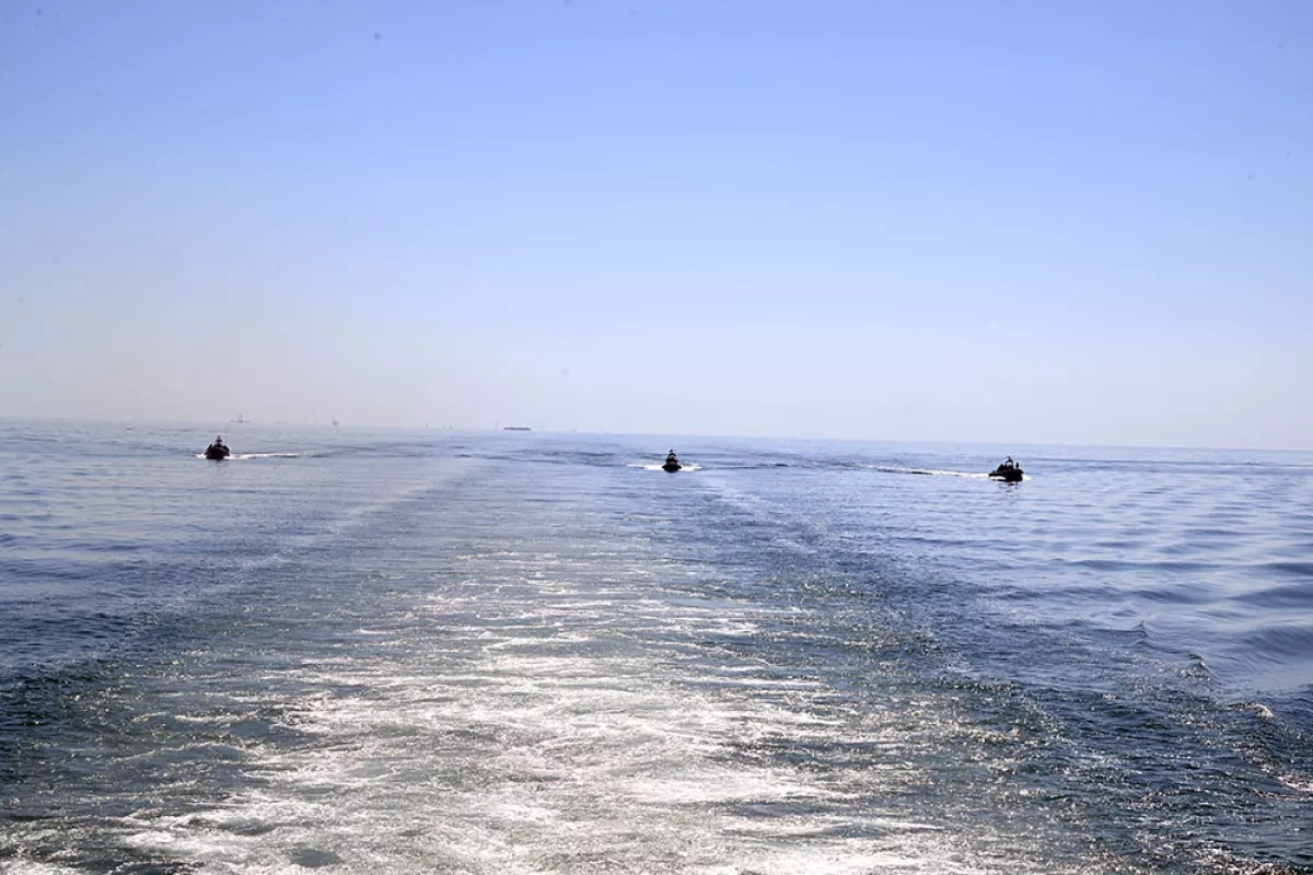 Azerbaijan, Türkiye, Uzbekistan militaries conduct vessel rescue drill PHOTO / VIDEO