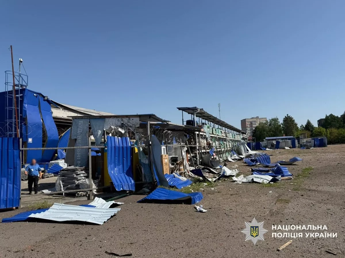 Ukraine reports civilian casualties after strike on Pryluky city centre PHOTO