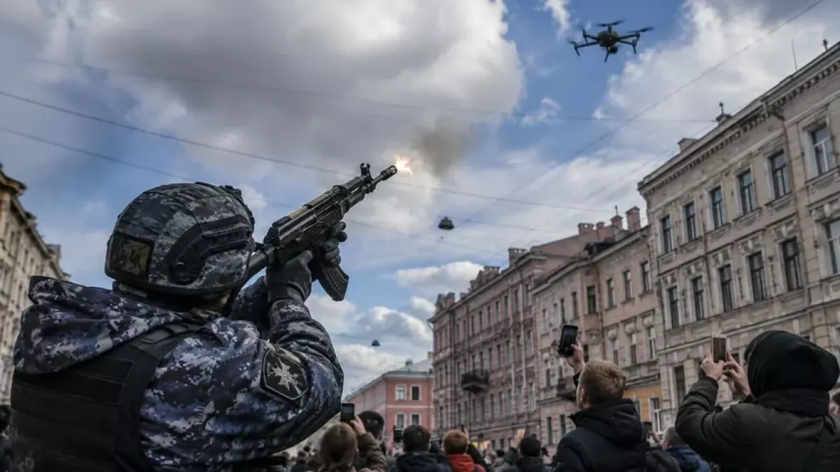 ASTRA: Assault rifles used to down drones over Saint Petersburg VIDEO