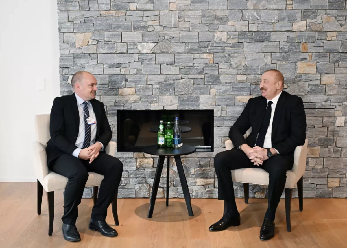 Dialogue and economics amid global risks Azerbaijani president in Davos