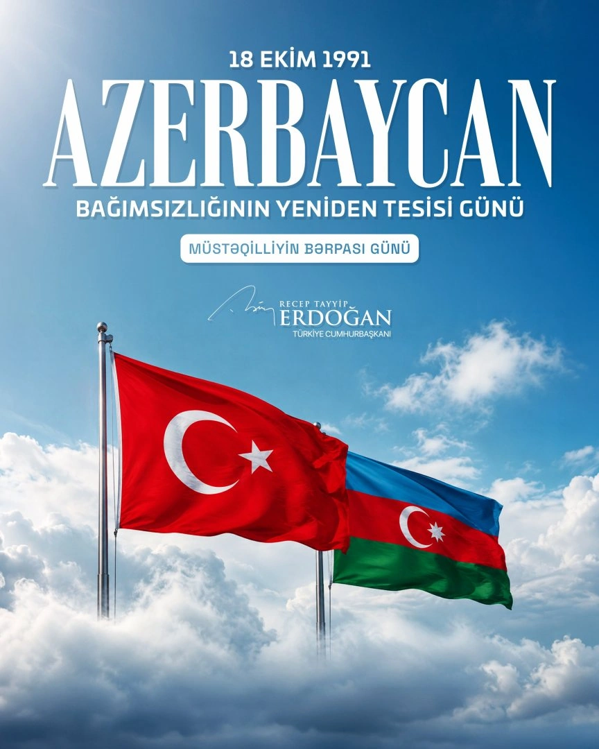 Turkish President congratulates Azerbaijan on Restoration of Independence Day (PHOTO)