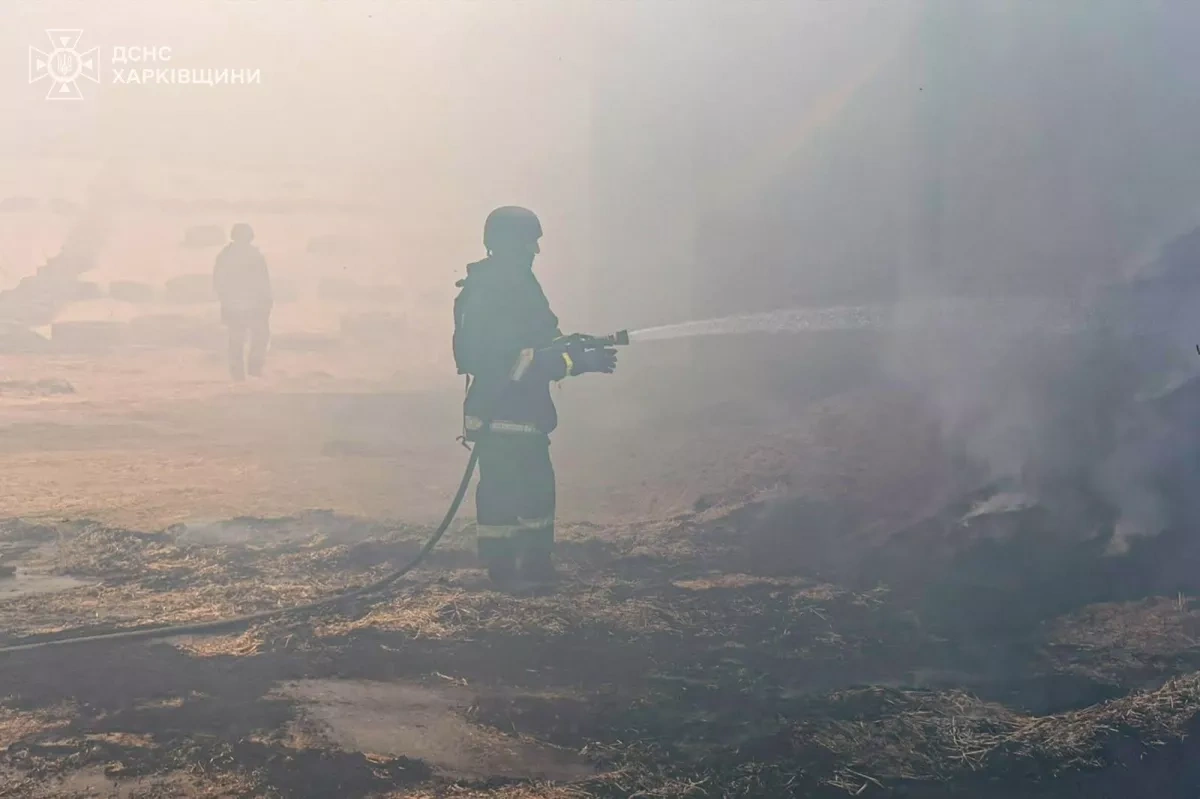 Russian drone strikes firefighters battling blaze at Zaporizhzhia petrol station PHOTO