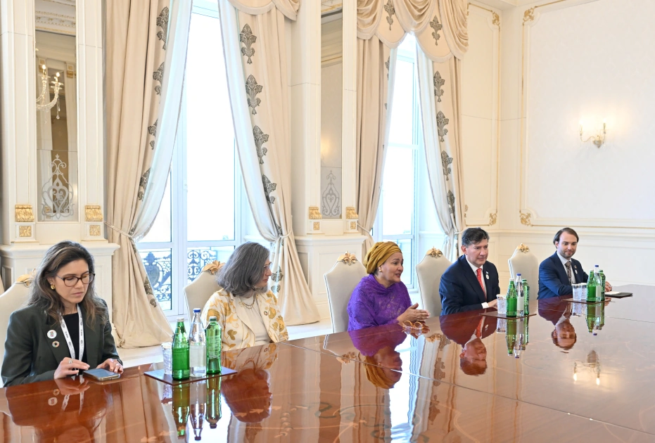 President Ilham Aliyev receives UN Deputy Secretary-General (PHOTO)