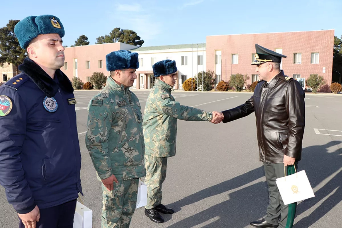 Azerbaijani top military officials visit Air Force units PHOTO