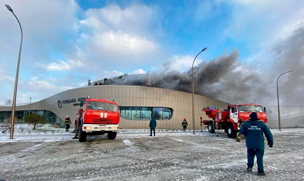 Fire breaks out at water park in Suzdal, Russia PHOTO