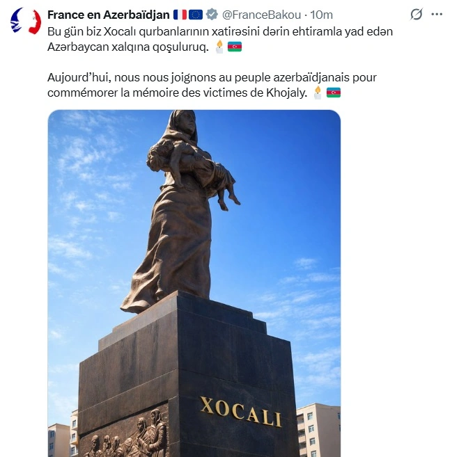 French Embassy expresses condolences to Azerbaijani people (PHOTO)