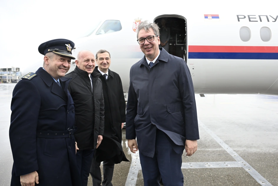 President of Serbia arrives in Azerbaijan on visit (PHOTO)