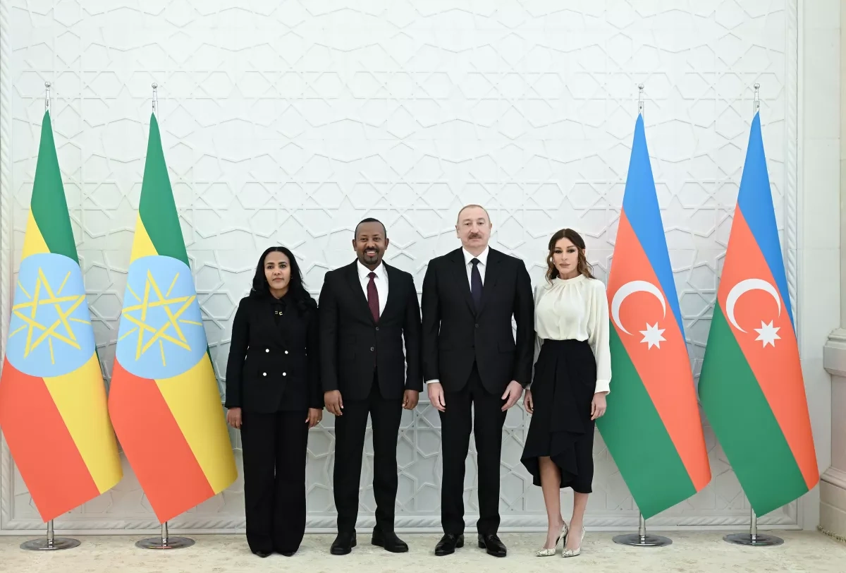 Azerbaijan's first couple hosts Ethiopian PM, first lady at official dinner PHOTO