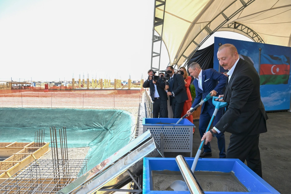 President Ilham Aliyev, President of Slovakia review construction progress in Bash Garvand village of Aghdam district (PHOTO)