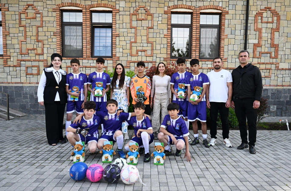 Leyla Aliyeva and Arzu Aliyeva visit Social Service Orphanage in Sheki (PHOTO)