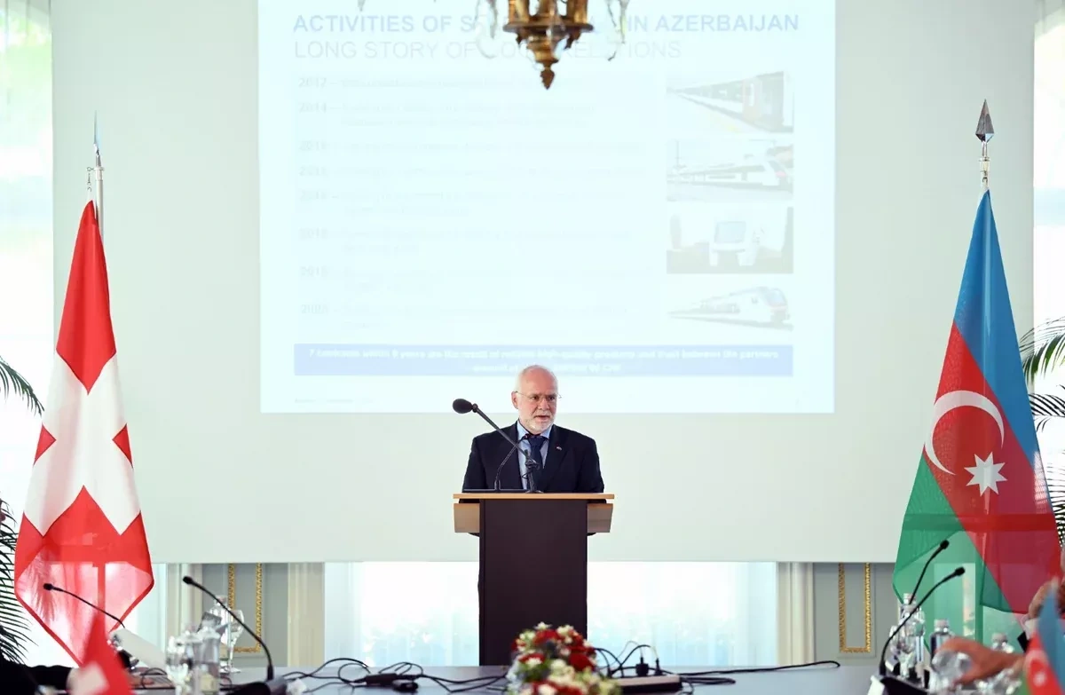 Azerbaijani minister presents investment opportunities to Swiss businesses PHOTO