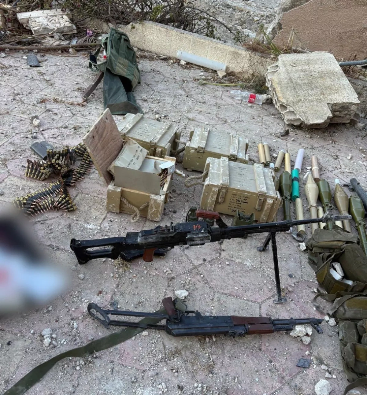 Israeli military uncovers massive weapons cache in southern Lebanon PHOTO