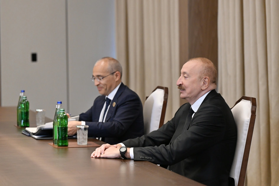President Ilham Aliyev receives delegation of leaders of member organizations of Arab Coordination Group (PHOTO)