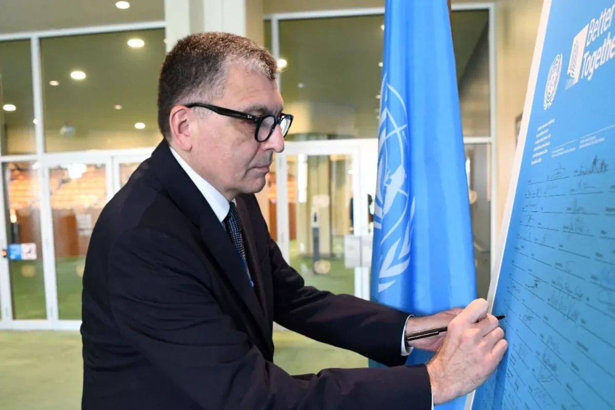Azerbaijan's UN envoy signs symbolic UN80 charter