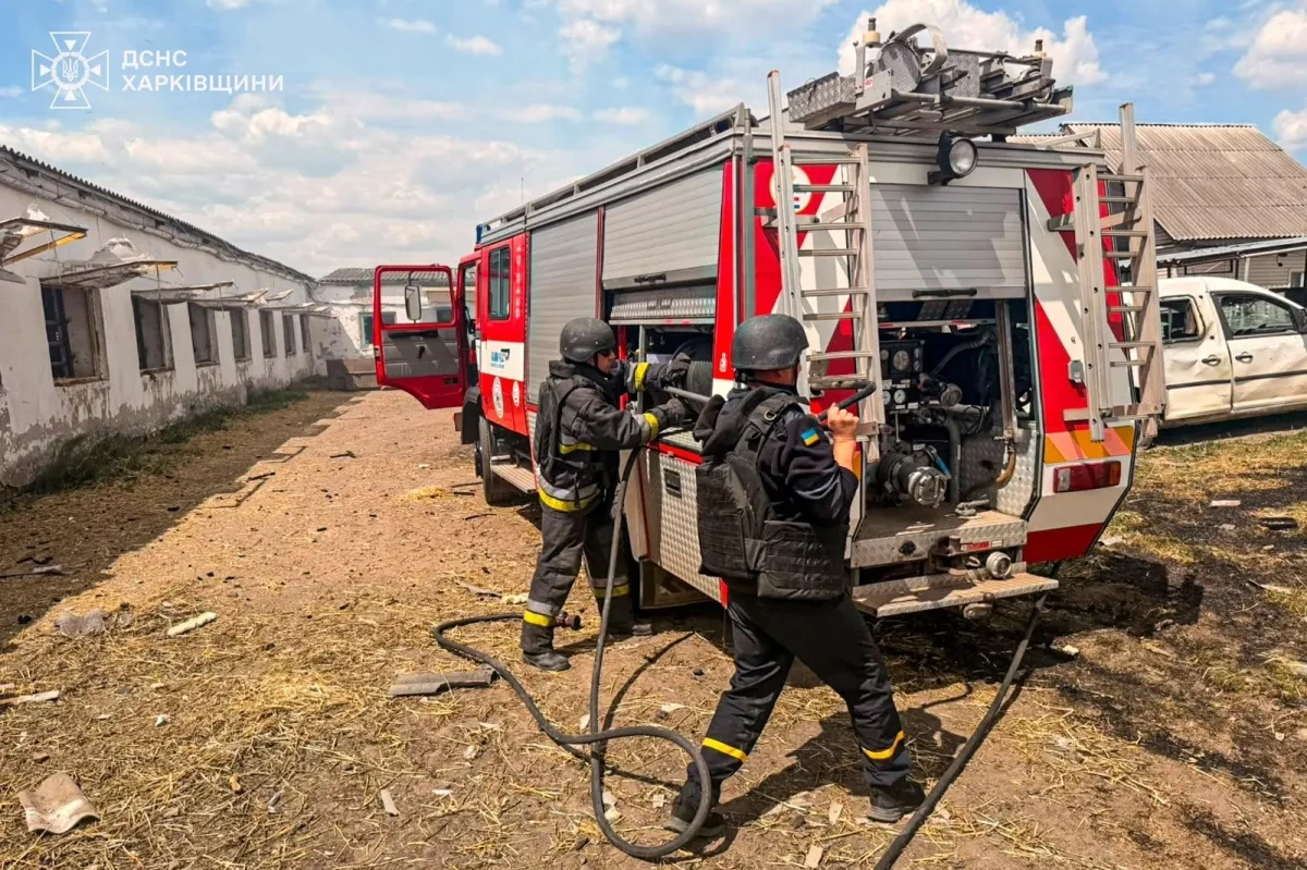 Russian drone strikes firefighters battling blaze at Zaporizhzhia petrol station PHOTO