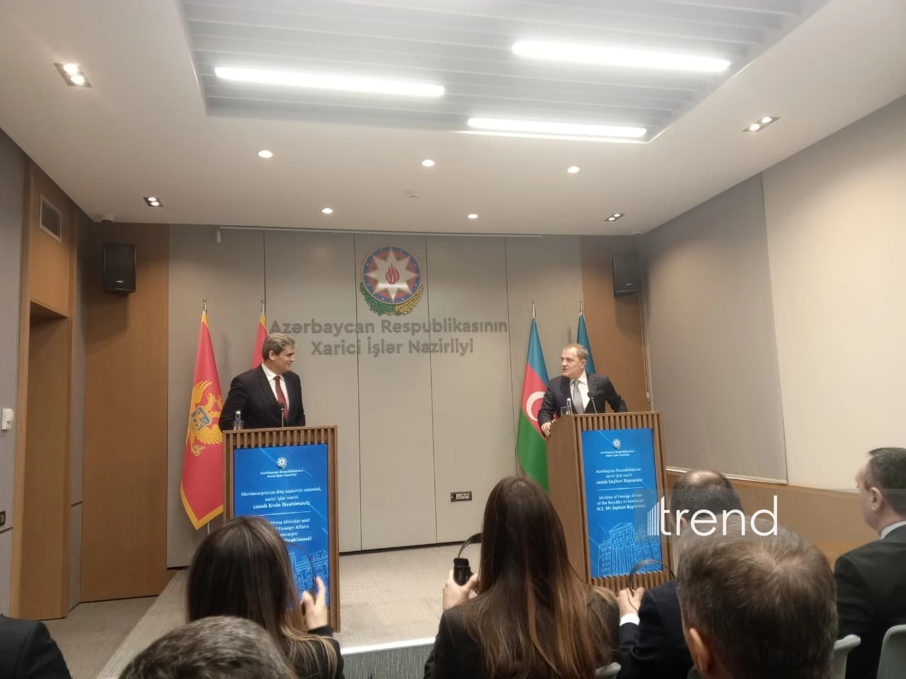 Baku hosts press conference of Azerbaijani and Montenegrin FMs (PHOTO)