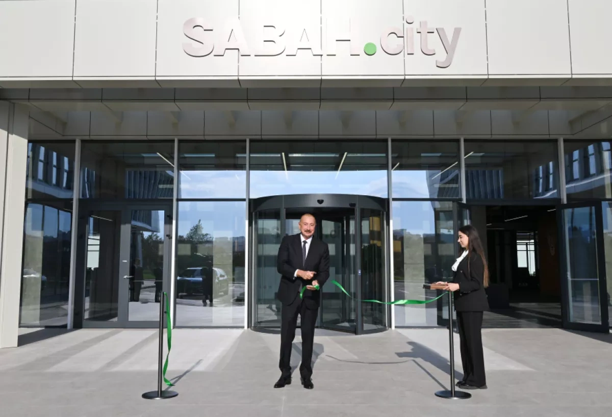 Azerbaijani president opens first phase of SABAH.city innovation campus PHOTO