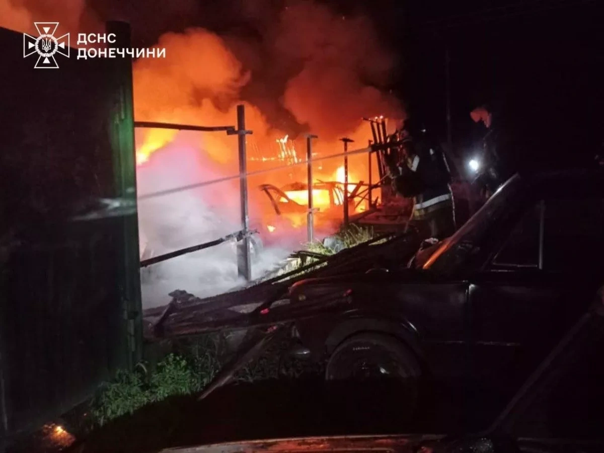 Russian drone strikes firefighters battling blaze at Zaporizhzhia petrol station PHOTO