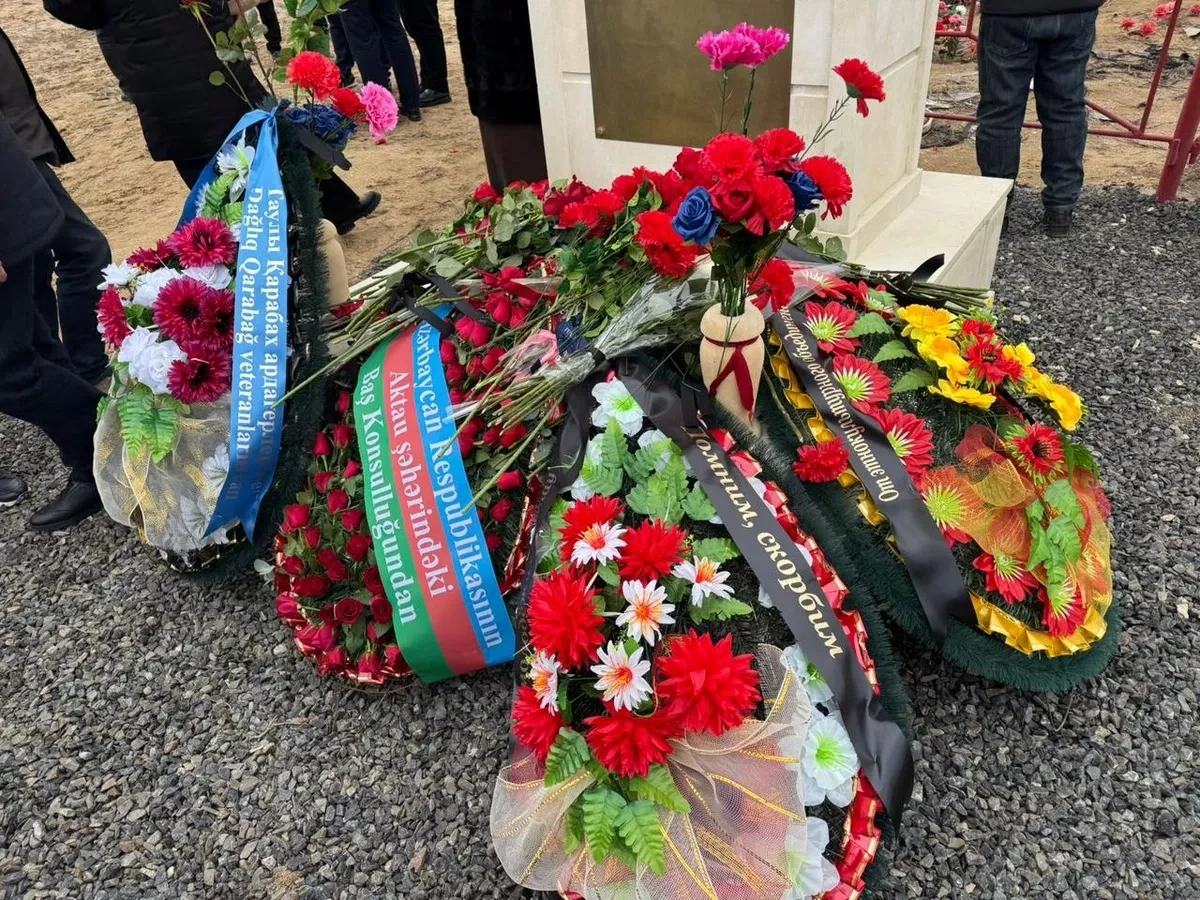 Kazakhstan's Aktau commemorates AZAL crash victims in anniversary gathering PHOTO
