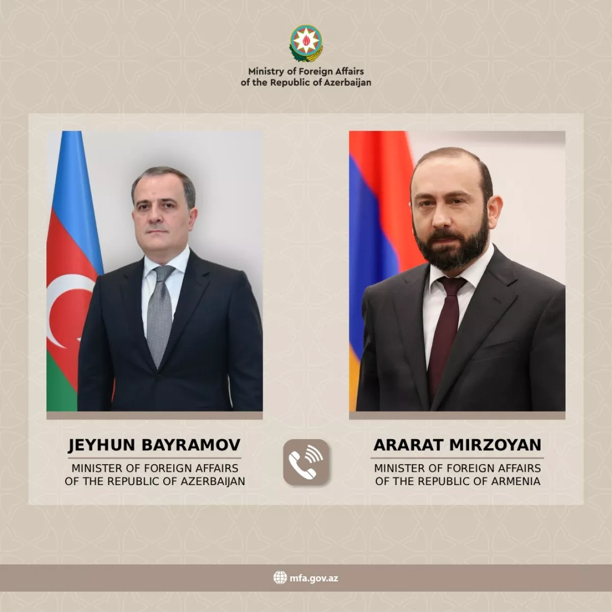 Azerbaijani, Armenian FMs hold phone talks on regional cooperation