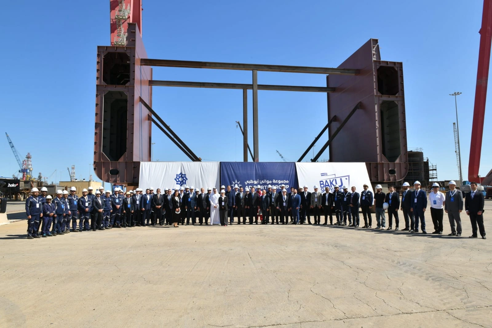 Baku Shipyard marks keel laying of first container ship for Caspian operations (PHOTO)