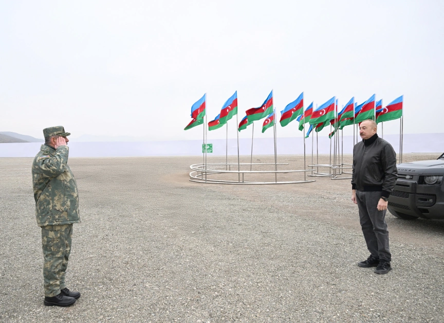 President Ilham Aliyev lays foundation of special operations center in Aghdara district (PHOTO)