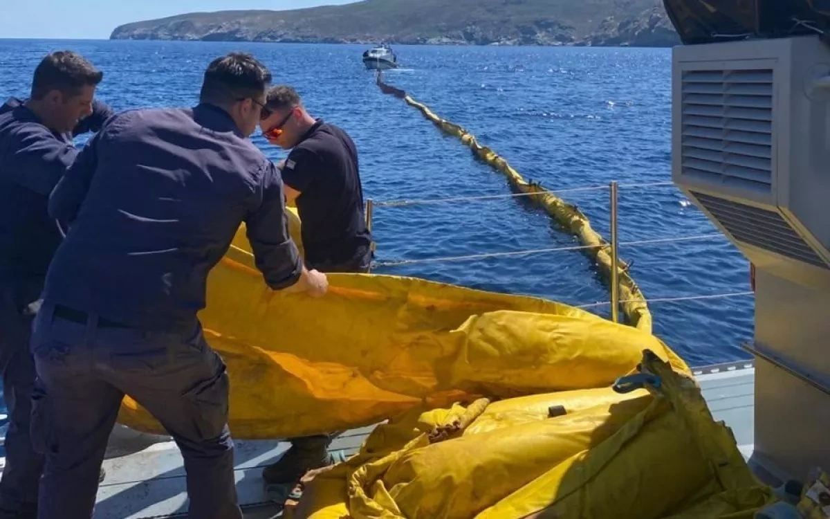 Greek divers deployed to inspect sunken Turkish-linked cargo ship AUTHORITIES RACE TO CONTAIN SPILL RISK