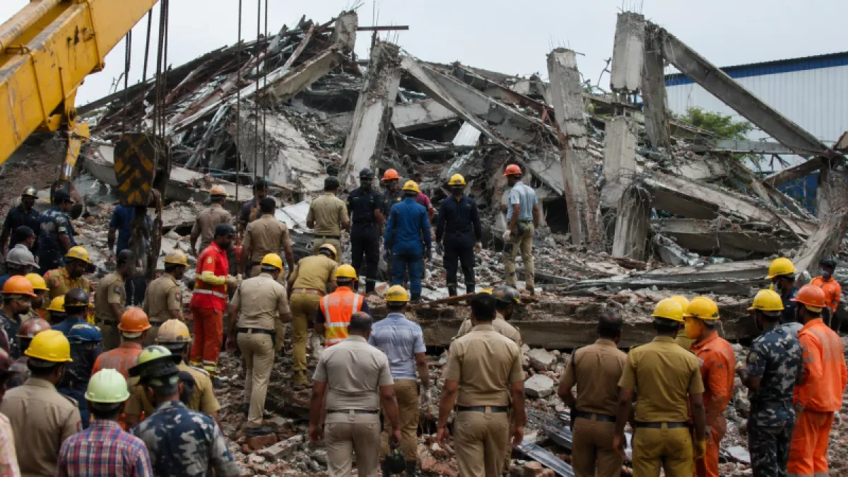 Three dead, dozens feared trapped after warehouse roof collapse in India