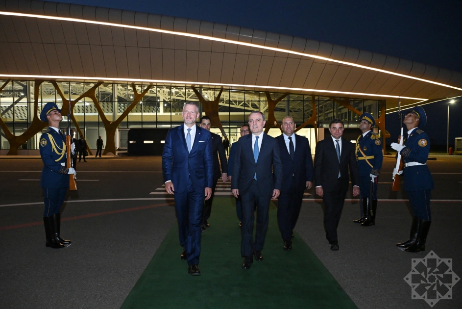 Slovak President departs Fuzuli Airport for Baku (PHOTO)