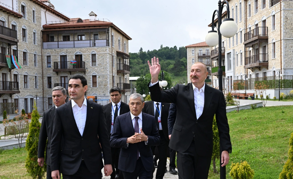 Footage from visit of President Ilham Aliyev and Turkmen President to Shusha (VIDEO)