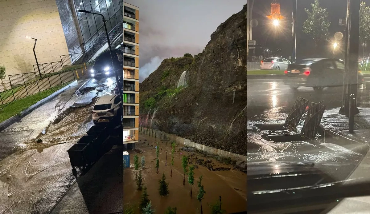 Heavy rain floods Tbilisi, forces evacuations, disrupts traffic VIDEO