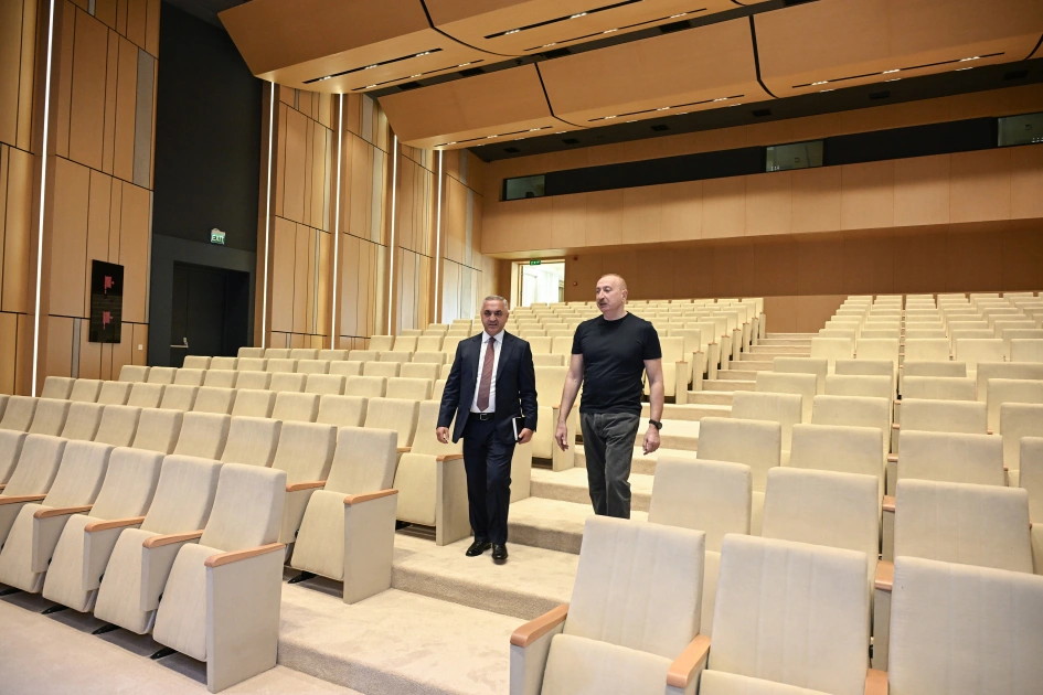President Ilham Aliyev attends opening of Cultural Center following major overhaul in Khankendi (PHOTO)