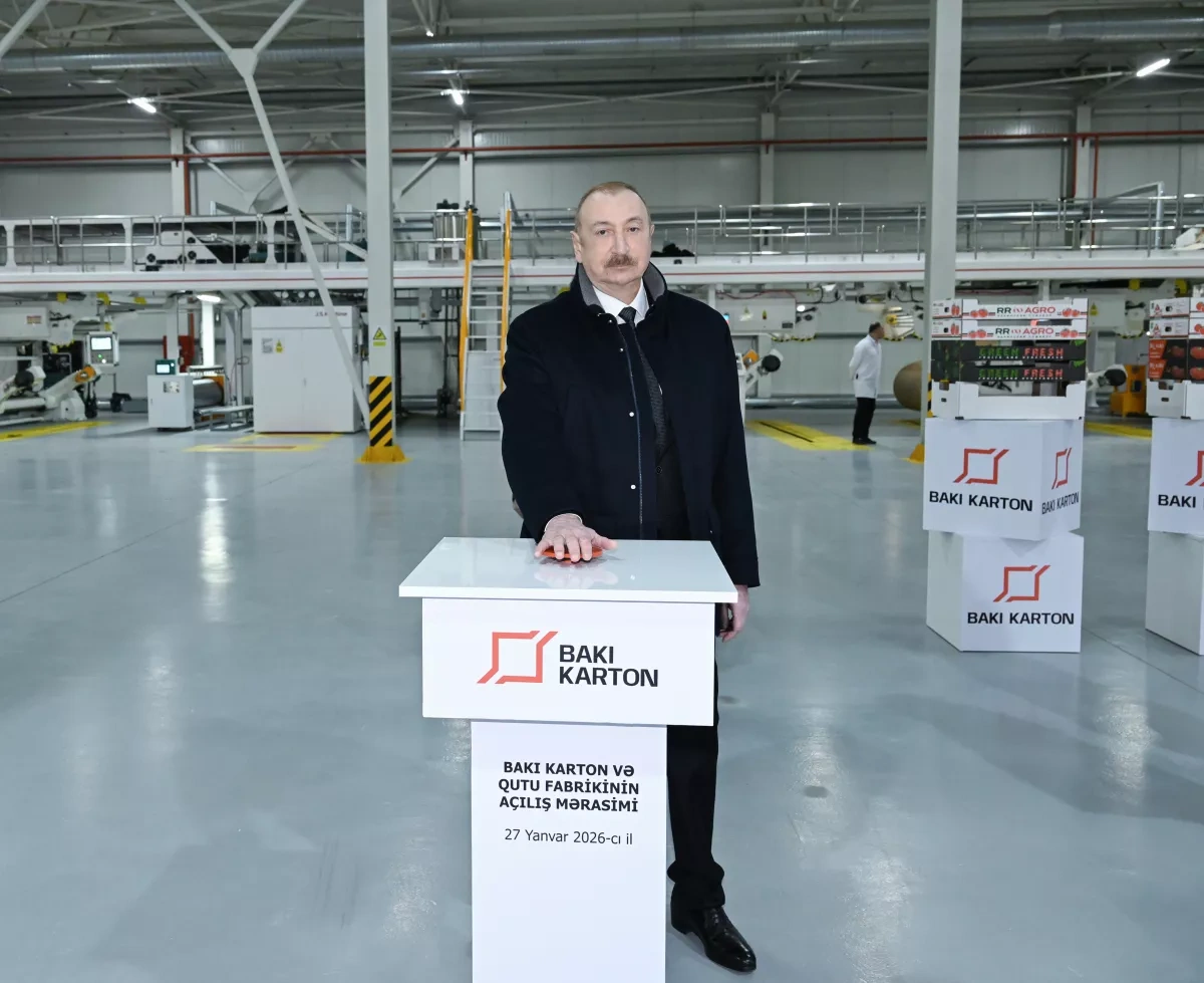 President Ilham Aliyev inaugurates “Azermirror” plant in Sumgayit Industrial Park Photo