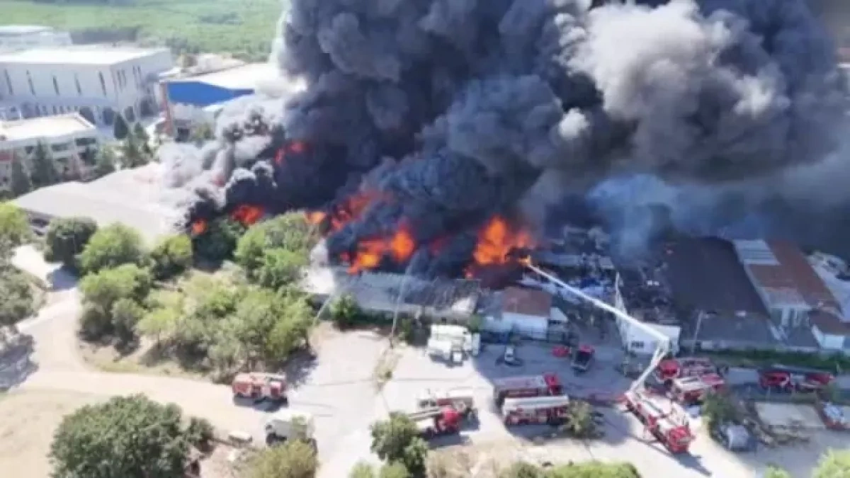 Logistics warehouse catches fire in Istanbul’s Tuzla district PHOTO