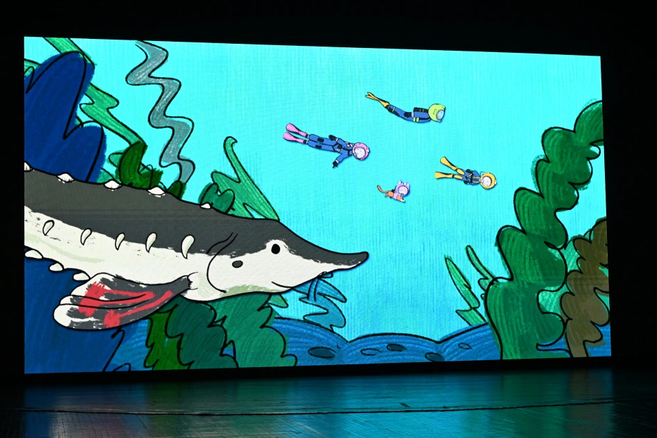 Heydar Aliyev Foundation VP Leyla Aliyeva and Alena Aliyeva attend premiere of animated series “İsi and Piti” at Ganja State Drama Theater (PHOTO)
