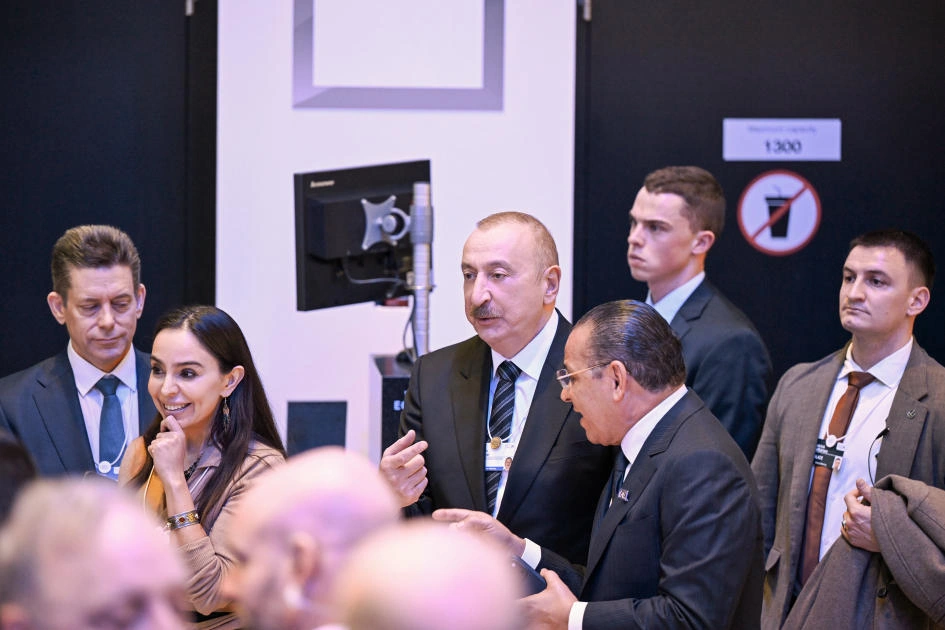 President Ilham Aliyev participates in panel session as part of World Economic Forum (PHOTO)